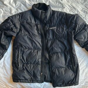 Marmot down puffer mens black medium. 650 Filll.